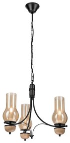 Brilagi - LED Csillár láncon COTTAGE 3xE14/40W/230V bükkfa/barna