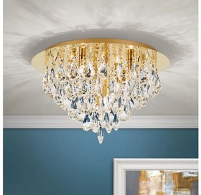 Orion DLU 2516/45-Kristály mennyezeti lámpa CELESTE 6xG9/40W/230V átm. 45 cm arany