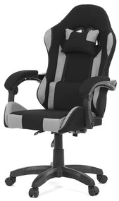 Scaun pivotant de birou Gamer gri cu tapițerie din țesătură. KA-R209