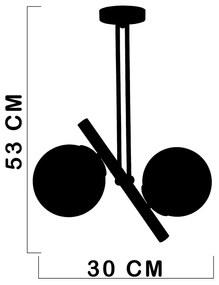 Függőlámpa üveg búrával ø 15 cm Libra – Squid Lighting