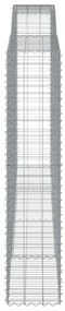 6 db íves horganyzott vas gabion kosár 400x50x220/240 cm