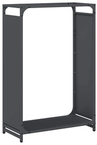 antracitszürke hidegen hengerelt acél tűzifatároló 60x28x90 cm