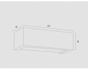 Argon 8251 - Fali lámpa CASERTA 1xE27/15W/230V 22 cm