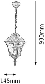 Rabalux 8394 - Kültéri lámpa TOSCANA 1xE27/60W/230V IP43