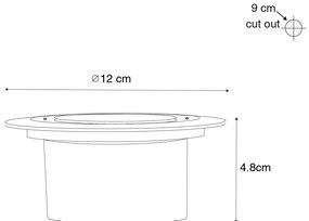 Modern fekete talajszpot LED-del IP65 napelemes - Terry