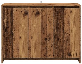 antik fa színű szerelt fa tálalószekrény 102 x 33 x 75 cm