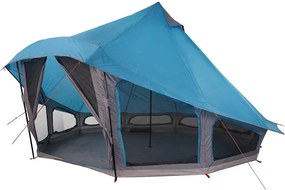 vidaXL Családi Tipi sátor Tipi Kék és Szürke 508 x 470 x 300 cm