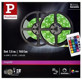Paulmann 78979 - LED RGB/26W Dimmelhető szalag SIMPLED 7,5m 230V + távirányító