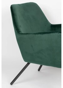 Bon sötétzöld bársony fotel - White Label