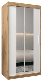 Ruhásszekrény 100 cm Toki 1 (artisan tölgy + matt fehér). 1064881