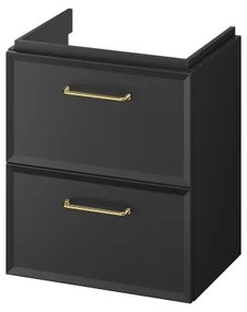 Cersanit S1021-006-fali fürdőszobai mosdó alatti szekrény MILLE SLIM 50x35 cm fekete