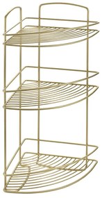 Aranyszínű acél fürdőszobai sarokpolc Onda – Metaltex