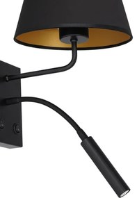 Fali lámpa ARDEN 1xE27/60W + 1xG9/8W fekete/arany