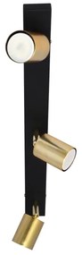 LED Spotlámpa TUNE 3xGU10/4,8W/230V arany/fekete