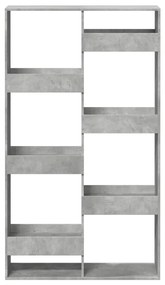 betonszürke szerelt fa térelválasztó 100 x 33 x 175 cm