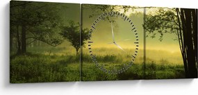 Kép - Ébredő erdő (órával) (90x30 cm)