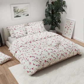 FLORAL CREAM krém krepp ágyneműhuzat Ágyneműhuzat mérete: 70 x 90 cm | 140 x 200 cm