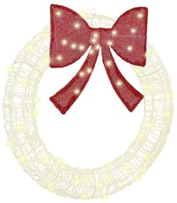 Koszorú 60 LED-del Meleg fehér 75 cm Akril