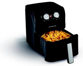 GOURMETMAXX Forrólevegős fritőz/ Airfryer mechanikus matt fekete 4L 1400W DS14578-L