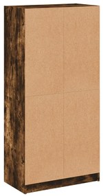 füstös tölgy színű magasszekrény ajtókkal 68x37x142 cm