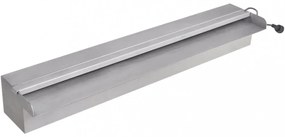 Négyszögletes rozsdamentes acél medence szökőkút LED fényekkel 60 cm
