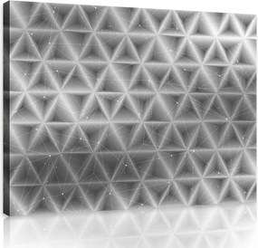 Vászonkép 60x40 Háromszögek absztrakt geometria háló szerkezet monokróm