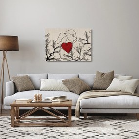 Kép - egy szerelmes pár (üvegen) (70x50 cm)
