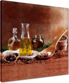 Vászonkép 40x40 Fűszerek Olaj
