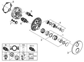GROHE 24076000 - GROHTHERM termosztátos zuhanycsaptelep, fényes króm