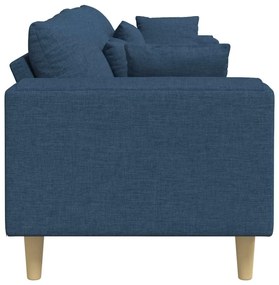 Szövet kanapé párnával Kék 208 cm szövet