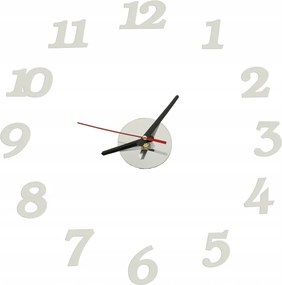 Falióra öntapadós ezüst 12 óra modern