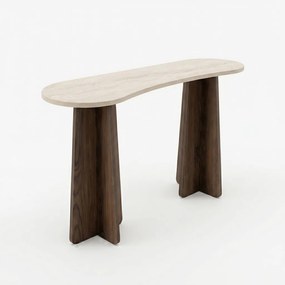 Zen komód, travertin-dió, 120 cm