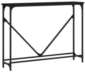 fekete szerelt fa tálalóasztal 102 x 22,5 x 75 cm