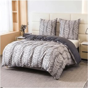 Mikroflanel ágyneműhuzat KAVOLO szürke Ágyneműhuzat mérete: 2 db 70 x 90 cm | 200 x 220 cm