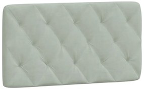 világosszürke bársony fejtámla párna 100 cm