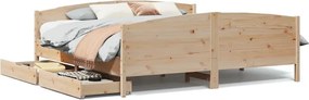 vidaXL tömör fenyőfa ágy matrac nélkül 200 x 200 cm