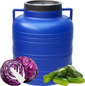 Műanyag Hordó 60L Savanyú Káposzta Víz Esővíz Kupak Tanúsítvány