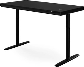 Elektromos ülő-álló íróasztal fiókkal és Qi vezeték nélküli töltővel fekete, 1400 mm: ELLIS