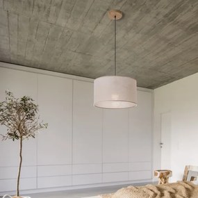 Brilagi - LED Csillár zsinóron ANTHONY 1xE27/60W/230V tölgy/bézs