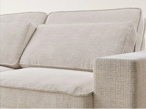 Krémszínű zsenília sarokkanapé (bal oldali-L alakú) Kirou – Maison de Rêve