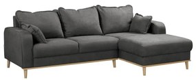 Sötétszürke sarokkanapé (jobb oldali) Beata – Ropez