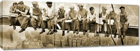 Vászonkép 60x20 Munkások a gerendán