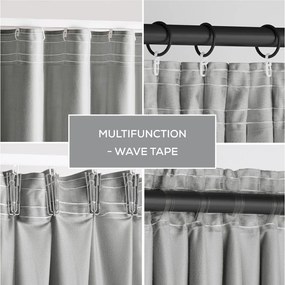 Világosszürke bársony dimout (részleges sötétítő) függöny 140x270 cm Pleat – Restilo