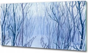 Fotó vászonkép edzett üveg Őszi erdő 125x50