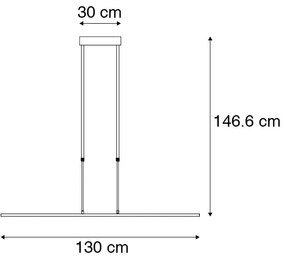 Függőlámpa fekete arannyal, beépített LED-del, fényerőszabályozóval - Bold