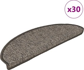 vidaXL 30 db lépcsőszőnyegek öntapadós szizál kinézetű 65x21x4 cm