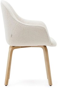 Fehér kárpitozott étkezőfotel Aleli – Kave Home