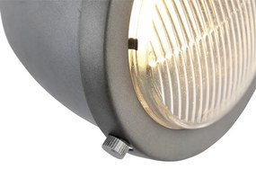 Ipari reflektor lámpa acélból és fával, dönthető - Emado