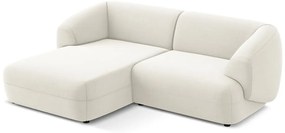 Fehér bársony sarokkanapé (bal oldali) Moana – Makamii