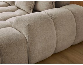 Szürkésbarna zsenília kinyitható-tárolóhelyes sarokkanapé (bal oldali-U alakú) Everest – Bobochic Paris